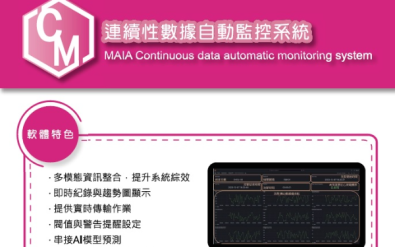 智慧醫療照護 - MAIA CM 連續性數據自動監控系統