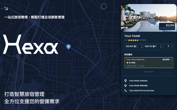 OTA訂房整合系統(不含金流) - HEXA 