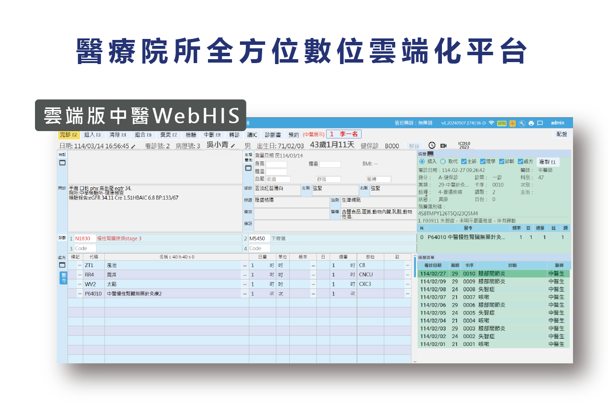 中醫管理系統 - 展望雲端版中醫Cloud HIS系統