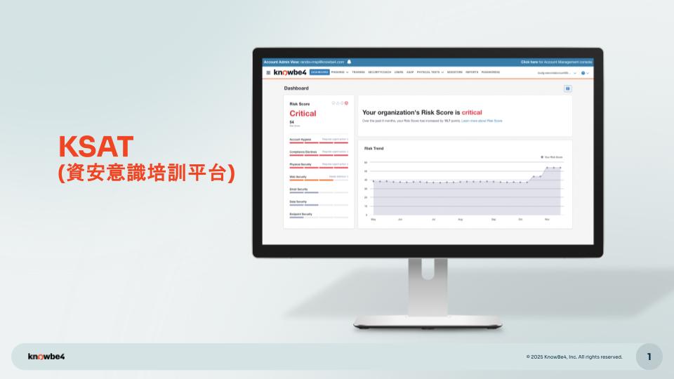 KnowBe4 資安意識培訓平台 - Security Awareness Training (KSAT)