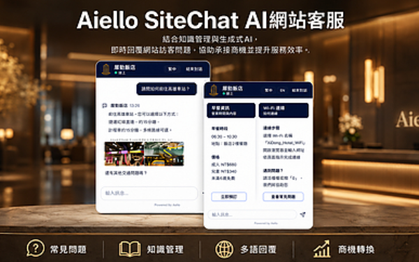 官網智能客服 - Aiello SiteChat AI 網站客服